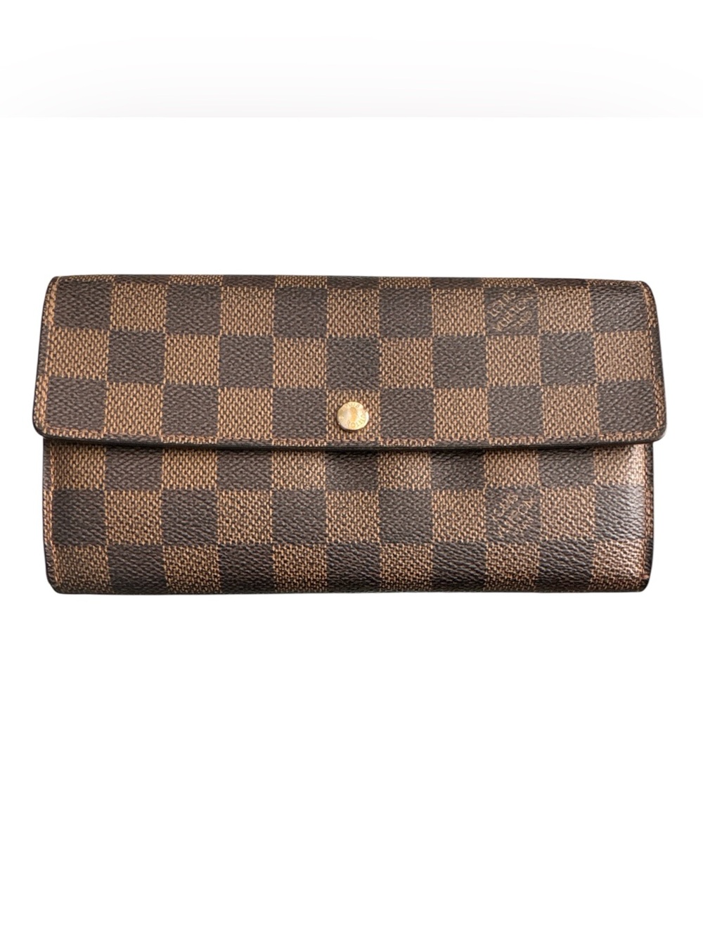 Authentic Louis Vuitton Damier Ebene Canvas Wallet